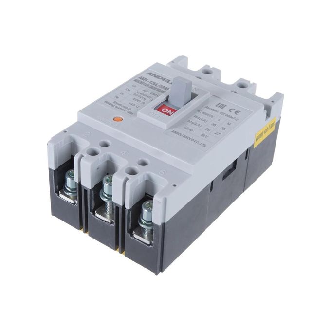 ANDELI AM1-125L/3300 100A Moulded Case Circuit Breaker MCCB 3poles Three Phase Up to 400/415V AC Rated Frequency 50/60Hz