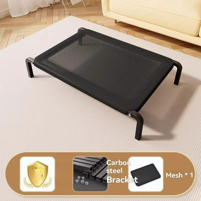 Elevated Large Pet Bed 38kg Max – Raised Breathable Off-Ground Cot Bed for Dogs & Cats for Indoor & Outdoor Home Use Chew Proof Raised Mesh with Breathable Design Portable