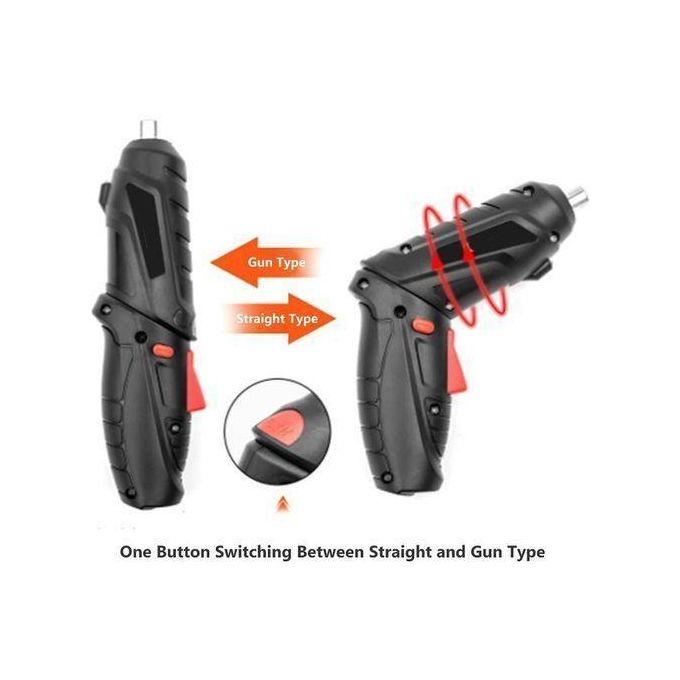 Rechargeable Electric Screwdriver Portable Set, With 47pcs-in-1  Cordless Drill Accessories Power Tool Kit for Home DIY & Furniture Assembly with Interchangeable Bits