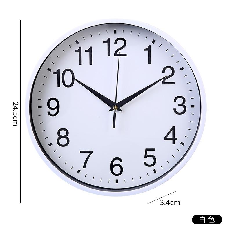 Wall Clock 30CM Silent Quiet Non-Ticking Round Modern Clocks Battery Quartz Operated Home Decor for Living Room,Office,Classroom-white