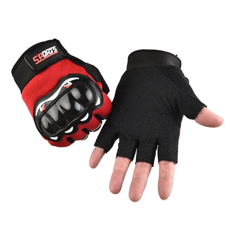 Motorcycle Riding Gloves Racing Gloves Outdoor Breathable Non-Slip Racing Cycling Sports Gloves Half Finger Shock-proof  Outdoor Breathable Abrasion-Resistant