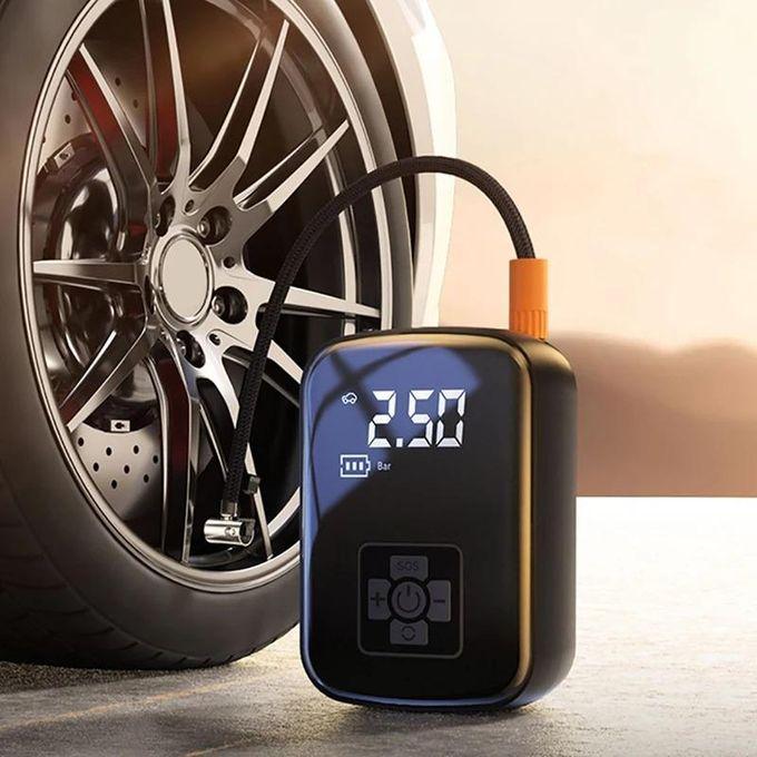 Portable Wireless Car Air Pressure Compressor Air Pump Electric Tire Inflator for Motorcycle Bicycle AUTO Tyre Boat Balls Inflatable with Digital Display Rechargeable Car Mounted Inflation Self-propel
