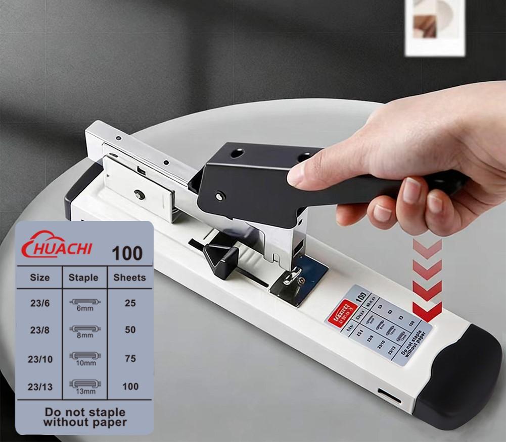 Heavy Duty Stapler Staples 100 Sheets Paper + Binding Stapler Stationery Stapler Bookstitch Binding Machine Heavy Duty Staples