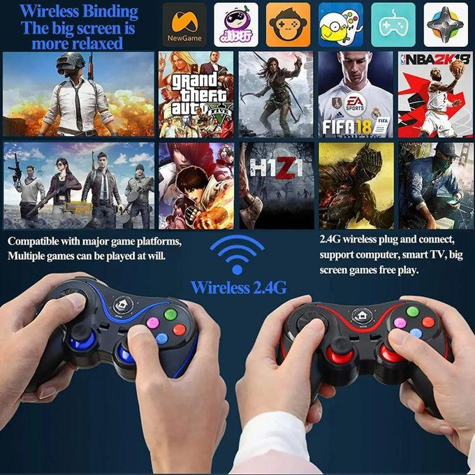 V8 Wireless Bluetooth Game Controller With Smartphone Holder Compatible with IOS/Android/PC/PS3/Smart TV Gaming Grip Gamepad joystick manette console