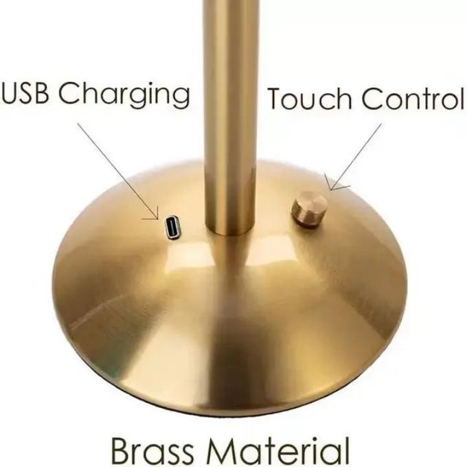 Bar Touch Table Lamp Rechargeable Wireless Desk Lamp Portable Bedroom Night Light LED Decor Lights for Coffee Hotel Restaurant cordless touch control dimmable home bar bedroom metal base
