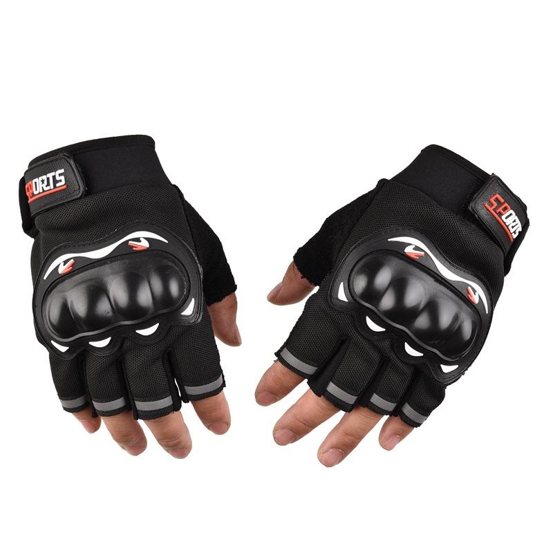 Motorcycle Riding Gloves Racing Gloves Outdoor Breathable Non-Slip Racing Cycling Sports Gloves Half Finger Shock-proof  Outdoor Breathable Abrasion-Resistant