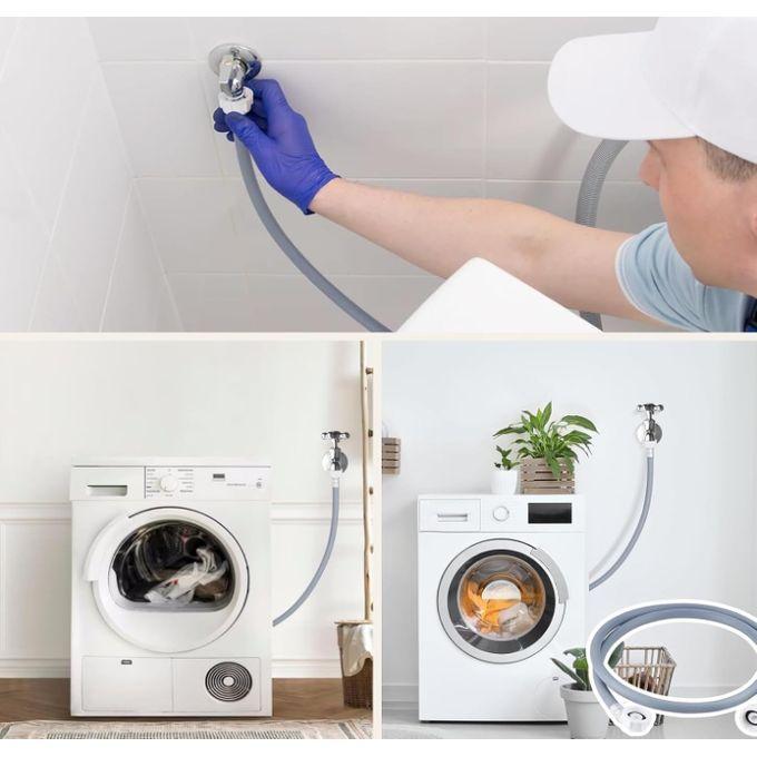 Washing Machine Hose Pipe Water Inlet Pipe, Replace Replacement Hose Pipe Flexible PVC Drain Hosepipe Water – 1.5Mtrs