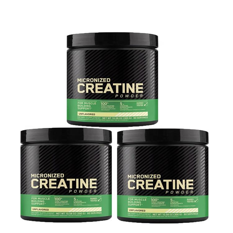 Micronized Creatine Monohydrate Powder 100% Pure 300g (60 Servings, 5g/Serving) Muscle Builder Growth Enhancer Sports Supplement Post / Pre Workout Exercise Recovery for Performance Support and Muscle