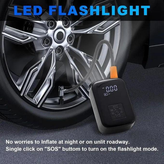Portable Wireless Car Air Pressure Compressor Air Pump Electric Tire Inflator for Motorcycle Bicycle AUTO Tyre Boat Balls Inflatable with Digital Display Rechargeable Car Mounted Inflation Self-propel
