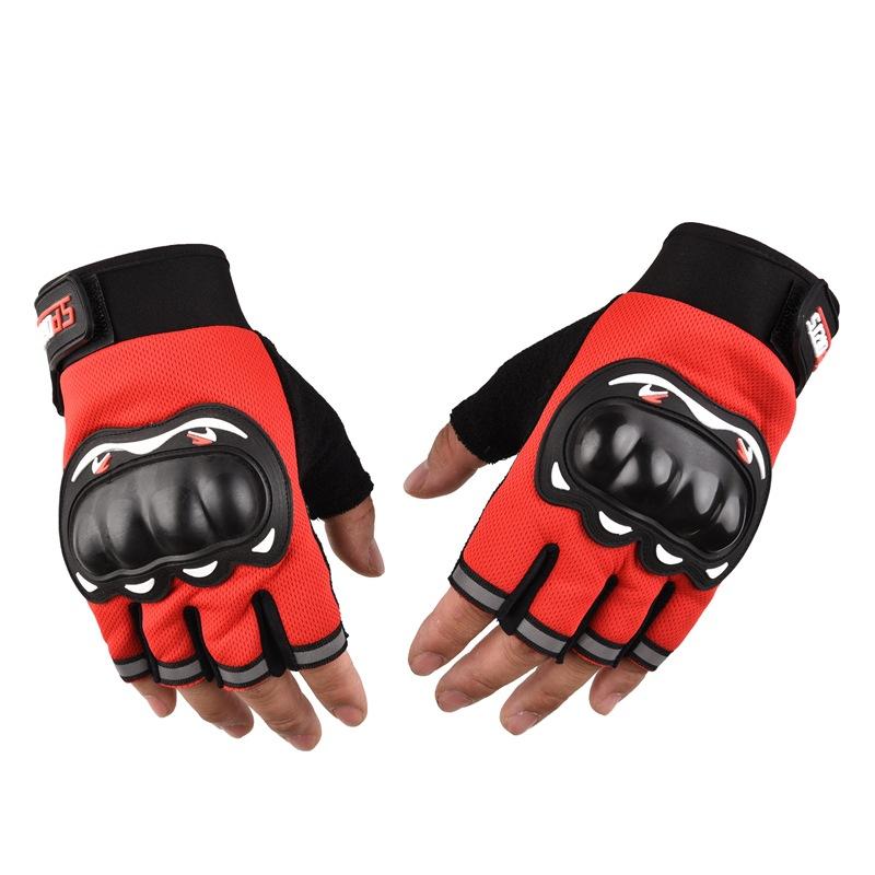 Motorcycle Riding Gloves Racing Gloves Outdoor Breathable Non-Slip Racing Cycling Sports Gloves Half Finger Shock-proof  Outdoor Breathable Abrasion-Resistant