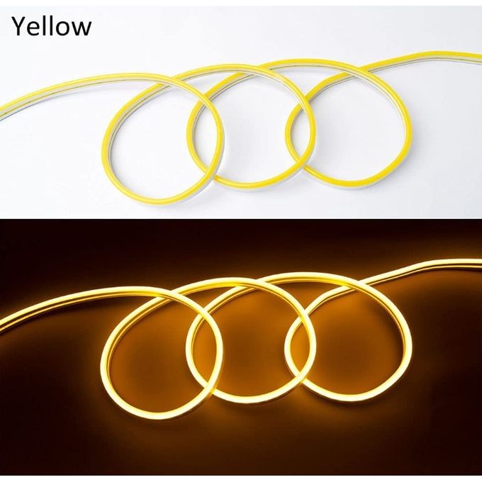 12V Neon Yellow Light Led Neon Strip 5Metres