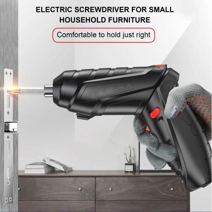 Rechargeable Electric Screwdriver Portable Set, With 47pcs-in-1  Cordless Drill Accessories Power Tool Kit for Home DIY & Furniture Assembly with Interchangeable Bits