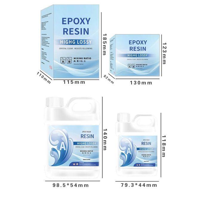 Crystal Clear Epoxy Resin Starter Kit for River Table Tops, Art Casting Jewelry Projects, Silicone DIY Craft Molds and Pigment for Art Craft Quick Curing Time (Ratio 1:1, 0.25kg:0.25kg) 0.5KG Net