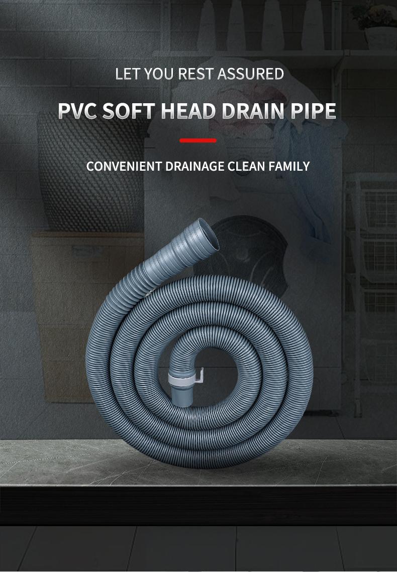 Universal Washing Machine Drainage Extension Hose Pipe Water Outlet / - 3 meters Flexible Waste Water Discharge Hose Drain