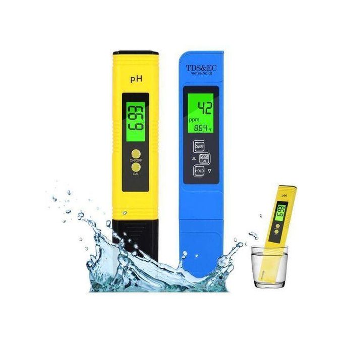 PH Meter & TDS Meter Combo, Upgraded Backlight PH TDS EC & Temperature 4-in-1 Water Quality Tester, High Accuracy Digital Water Tester for Household Drinking, Pool and Aquarium