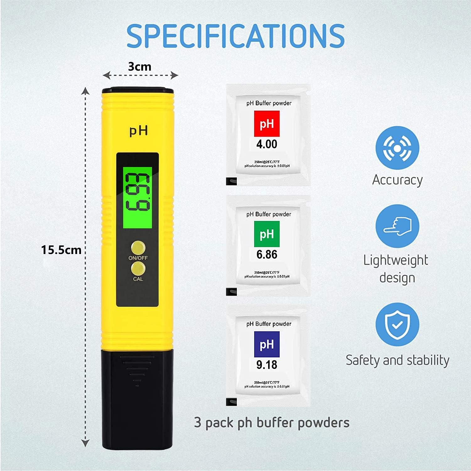 PH Meter & TDS Meter Combo, Upgraded Backlight PH TDS EC & Temperature 4-in-1 Water Quality Tester, High Accuracy Digital Water Tester for Household Drinking, Pool and Aquarium