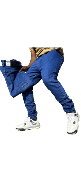 MEN'S JEANS | 1 Cool Blue Jeans Trouser For Men - High Quality Denim, Straight fit design (not slim fit) for comfort and relaxed wear, Durable fabric suitable for daily use and rough wear.