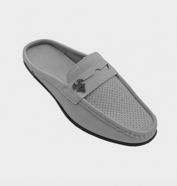 Fashion Mens High Quality Genuine Business Formal Mules Loafers Official Casual Shoes For Men Elegant Office Wear Slip-On Leather Formal Shoes + Pick One Size Larger Today Sale Offer
