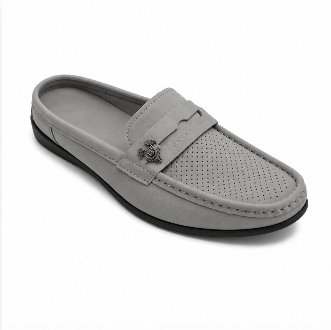 Offer Fashion Men's Genuine Leather Mules Loafers Business Formal Shoes Slip-On Office Wedding Casual Dress Shoes Luxury Comfort Driving Shoes Outdoor All-Weather Elegant Black Office Footwear
