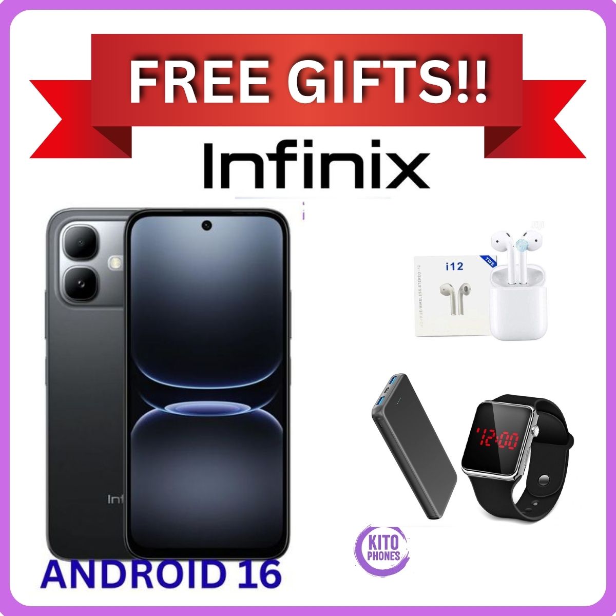 [NEW ARRIVAL] INFINIX Smart 20 64GB+4GB 6.67" 120Hz Display Dual Speakers Dual SIM 4.5G Slim Phone 5200mAh Battery 15W Charging IP64 Fingerprint Lock Android 16 SMARTPHONE+FREE GIFTS JUST FOR YOU