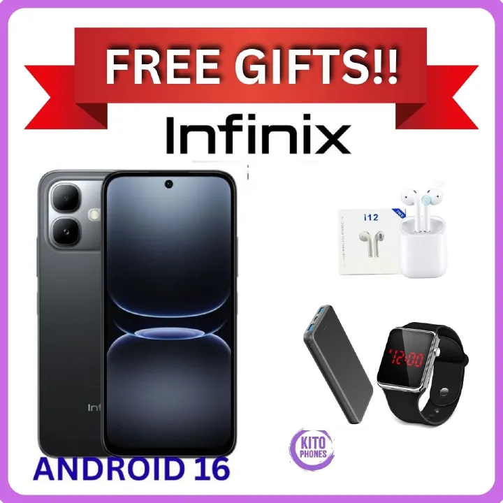 [NEW ARRIVAL] INFINIX Smart 20 128GB+4GB 6.67" 120Hz Display Dual Speakers Dual SIM 4.5G Slim Phone 5200mAh Battery 15W Charging IP64 Fingerprint Lock Android 16 SMARTPHONE +FREE GIFTS JUST FOR YOU