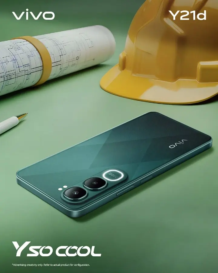 Vivo Y21d 6.68" screen display 256GB RAM + 8GB ROM 50MP MAIN CAMERA 6500mAh battery capacity IP69+ Waterproof, 45W FlashCharge, 90Hz refresh rate ANDROID 15 PHONE SMARTPHONE+FREE GIFTS FOR YOU