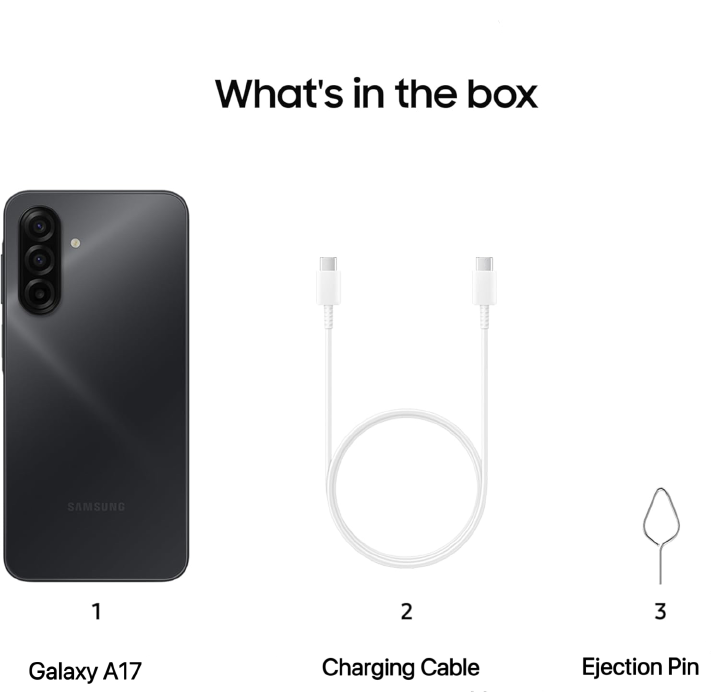 Samsung Galaxy A17 128GB+4GB 6.7" Super AMOLED Display Mediatek Helio G99 50MP 6X OS Upgrades IP54 Waterproof 5000mAh 25W Type-C Smart Phones Samsung A17 AI phone
