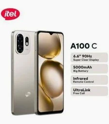 Itel A100C 4G, 6.6", 8GB (4+4GB*) RAM + 64 GB (Dual SIM), 5000mAh, Stylish Android Mobile Phone with Reliable Performance and Long-Lasting Battery