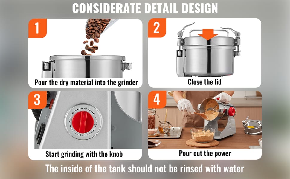800G Spice Grinder Electric Grain Grinder Mill Grinder Grinding Machine for Various Grains Spice Grain                                                                                                 .