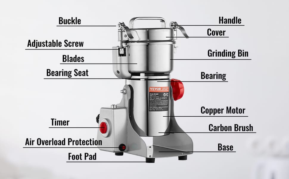 800G Spice Grinder Electric Grain Grinder Mill Grinder Grinding Machine for Various Grains Spice Grain                                                                                                 .