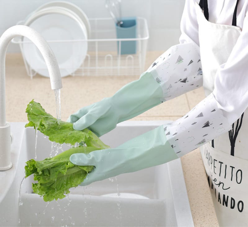 High quality long silicone home/kitchen waterproof household gloves...Durable ,stylishdesighn,soft,skin friendlyand comfortable...multipurpose household and bathroom washing gloves...