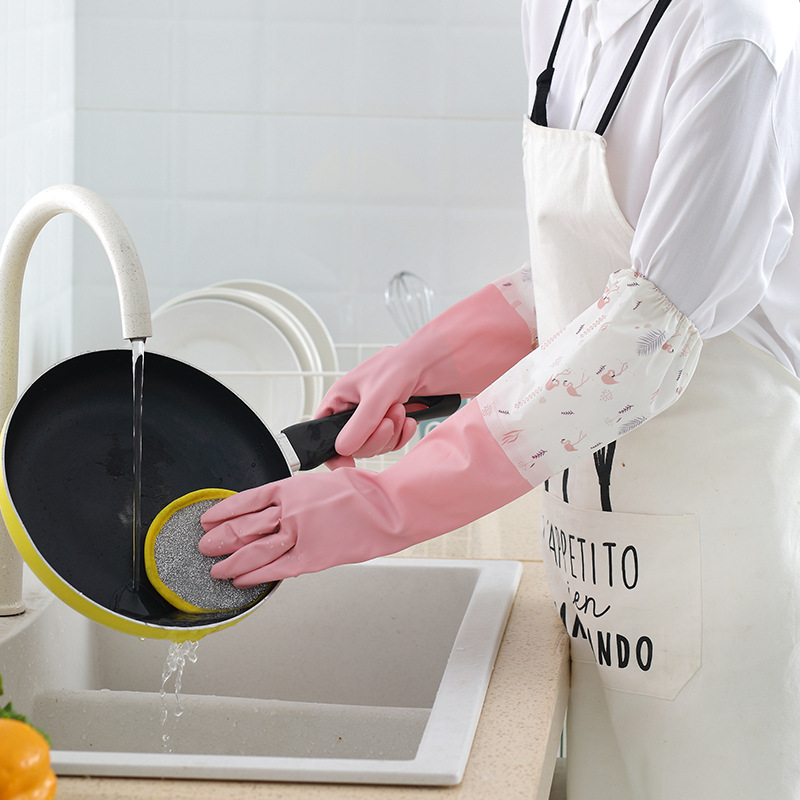 High quality long silicone home/kitchen waterproof household gloves...Durable ,stylishdesighn,soft,skin friendlyand comfortable...multipurpose household and bathroom washing gloves...