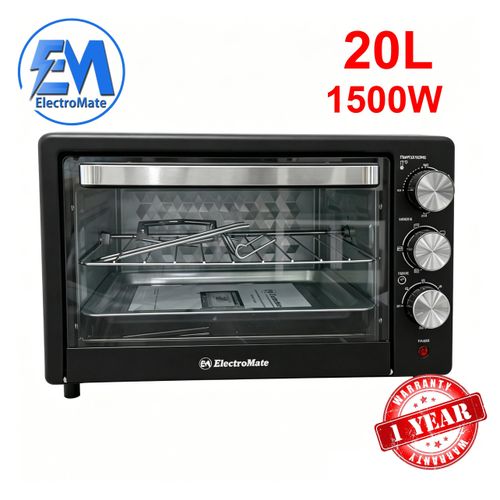 20L Electric oven| Electromate 20L Electric Oven – Compact Countertop Baking Oven, Grill, Roast & Toast Mini Oven for Home Use