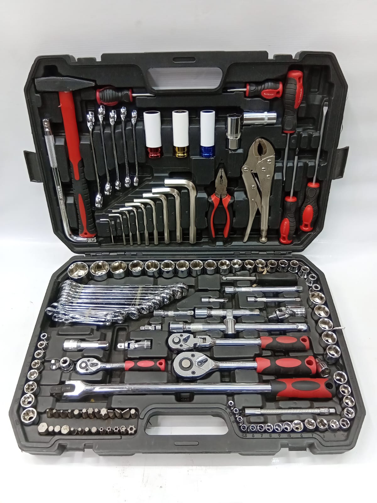 142 Pieces Professional Tool Set – Heavy Duty Socket Wrench & Repair Kit for Home & Auto Use, Order today and enjoy reliable performance, convenience, and value in every repair job.