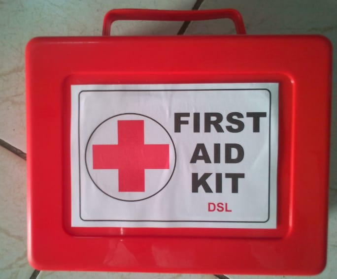 Large Red First Aid Kit – Emergency Medical Storage Kit Organizer, Perfect for home, car, travel, office and school use, Lightweight with secure locking lid.
