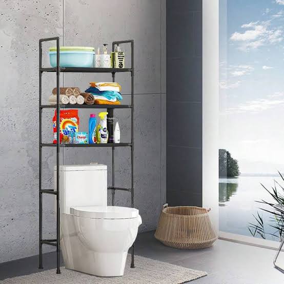 Over-The-Toilet Bathroom Storage Rack / Organizer -  3-tier storage shelves for toiletries, towels, tissue, and bathroom essentials