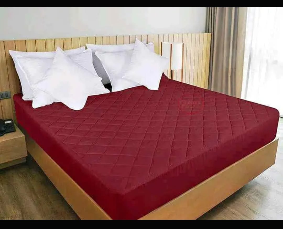 4*6 Mackintosh| Mattress Protector - Waterproof mattress protector, (White, Blue, Beige, Grey, Navy Blue & Maroon), Dustproof & Stain Resistant Fitted Mattress Cover.