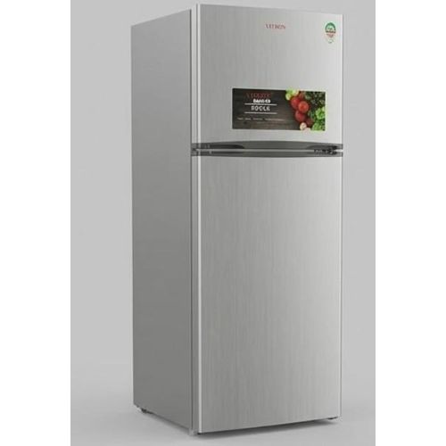 Vitron VDR208DS 208L Double Door Refrigerator – Silver Hairline Finish Energy Saving Fridge, Shop now and enjoy reliable cooling and modern kitchen style while stock lasts!