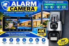 4K UHD Dual-Screen Dual-Lens Smart Alarm CCTV Camera – Smart Home Security Camera