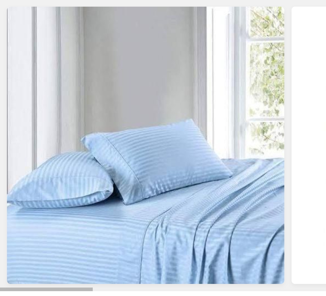 Share this product



Flat Plain/Stripped High Grade Premium Cotton Bed Sheet Set, 2 Flat Bedsheets & 2 Pillow Cases  Exceptional Comfort: Breathable cotton helps regulate body temperature, keeping yo