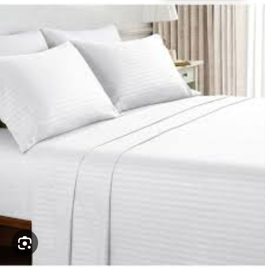 Share this product



Flat Plain/Stripped High Grade Premium Cotton Bed Sheet Set, 2 Flat Bedsheets & 2 Pillow Cases  Exceptional Comfort: Breathable cotton helps regulate body temperature, keeping yo