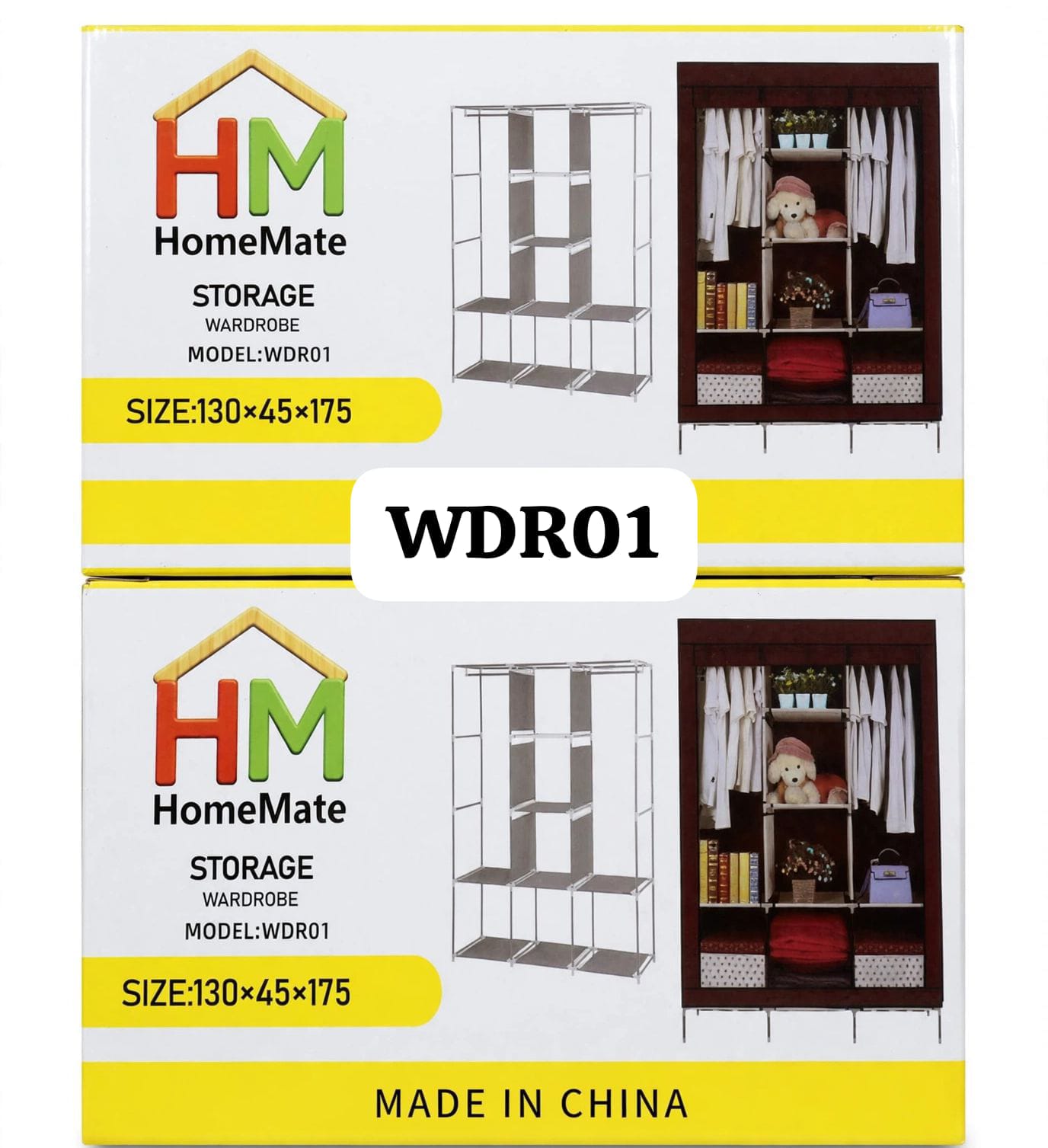 HOMMY PORTABLE WARDROBE Use these strong framed  portable wardrobes to add extra storage space to your guest room or any room that might need it. This heavy duty wooden frame is very durable. It's per
