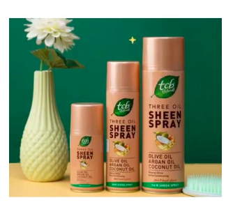 Tcb Three Oil Sheen Spray Olive, Argan And Coconut Oil