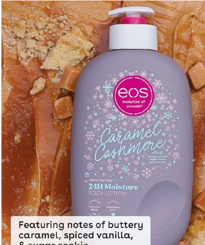 Eos Shea Better Caramel Cashmere Body Lotion 473ml 24 Hour Moisture Shea Butter Lotion With 7 Nourishing Oils Lightweight Non Greasy Hydrating Soft Smooth Skin Warm Caramel Vanilla Scent