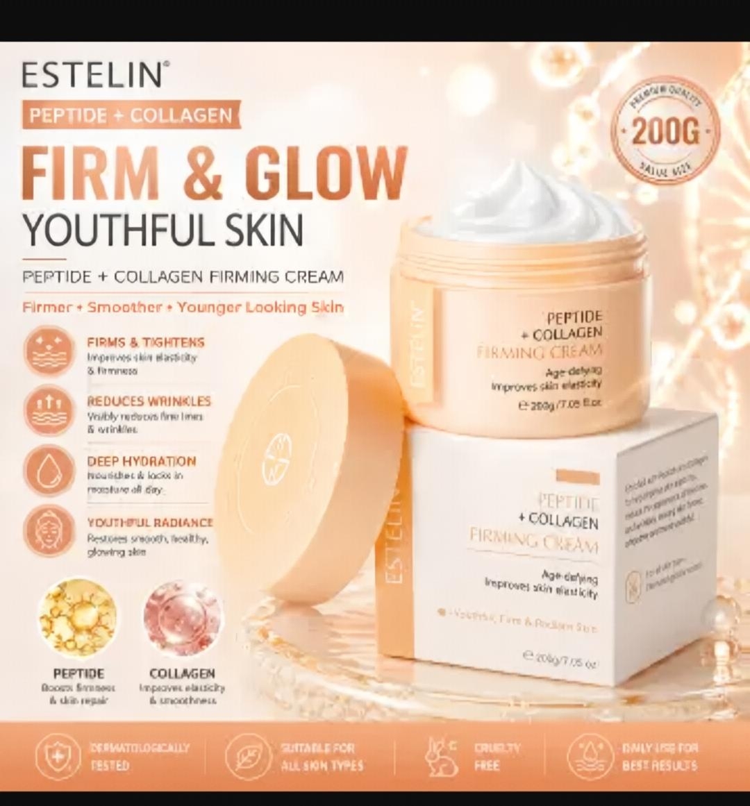 ESTELIN Peptide + Collagen Firming Cream for age defying & improves skin elasticity– 200g