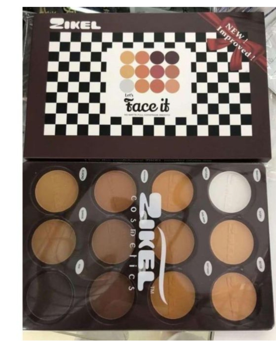 Zikel Powder Matte Contour Palette Contour , Highlighting, Foundation Set, Bronzer Powder Palette -12pcs
