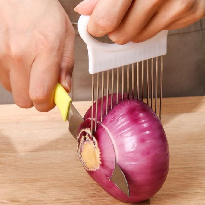 Best Utensils Onion Holder For Slicing Tomato Lemon Slicer Holder Vegetable Potato Cutter Slicer Meat Tenderiser Stainless Steel Cutting Kitchen Gadget  Onion Holder For Slicing Tomato Lemon Slicer Ho