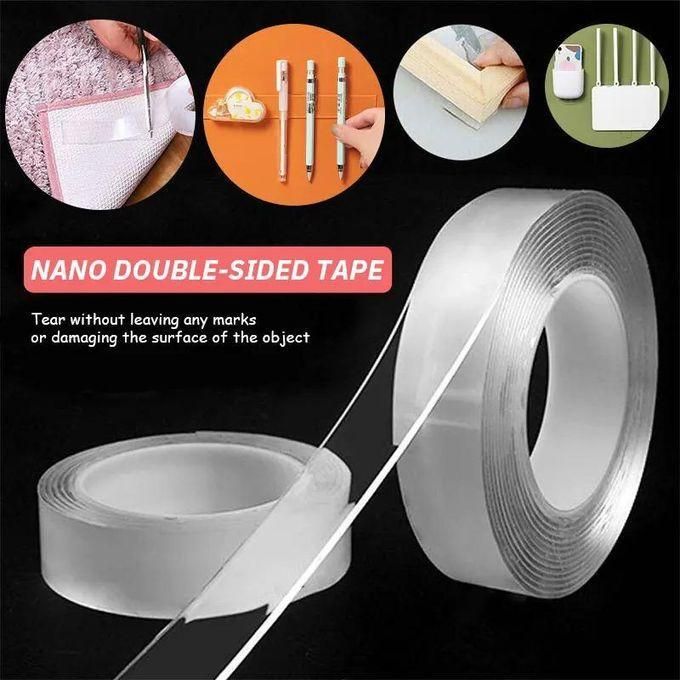 Extra Heavy Duty Strong Double Sided Tape Heavy Duty Removable Clear Sticky Adhesive Nano Tape Tough Washable Waterproof Mounting Tape for Hanging Picture, Poster, Carpet, Photo Decor