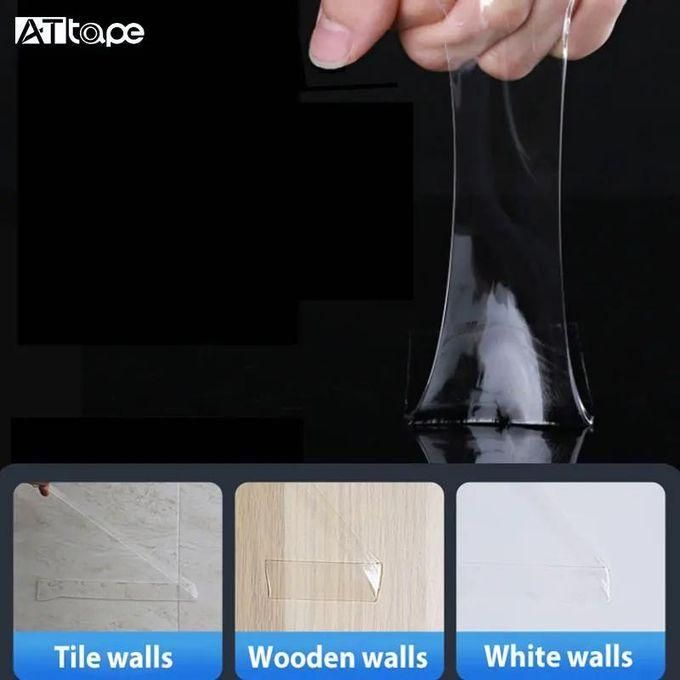 Extra Heavy Duty Strong Double Sided Tape Heavy Duty Removable Clear Sticky Adhesive Nano Tape Tough Washable Waterproof Mounting Tape for Hanging Picture, Poster, Carpet, Photo Decor