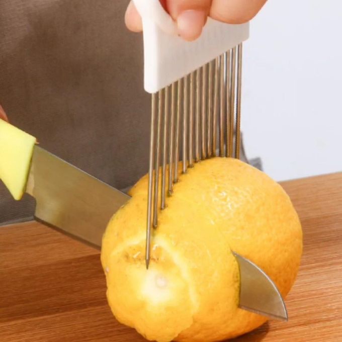 Best Utensils Onion Holder For Slicing Tomato Lemon Slicer Holder Vegetable Potato Cutter Slicer Meat Tenderiser Stainless Steel Cutting Kitchen Gadget  Onion Holder For Slicing Tomato Lemon Slicer Ho